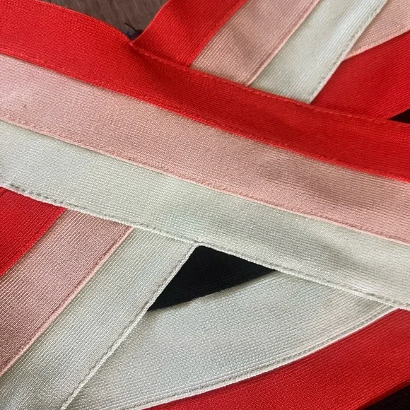 Bebe Bodycon Striped Two Piece Set Size M - Picture 3 of 13